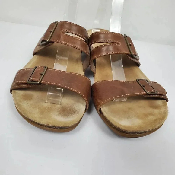 Women's DANSKO Vintage Comfort Wedge Heeled Leather Open Toe Sandals SZ 41 - Picture 4 of 14